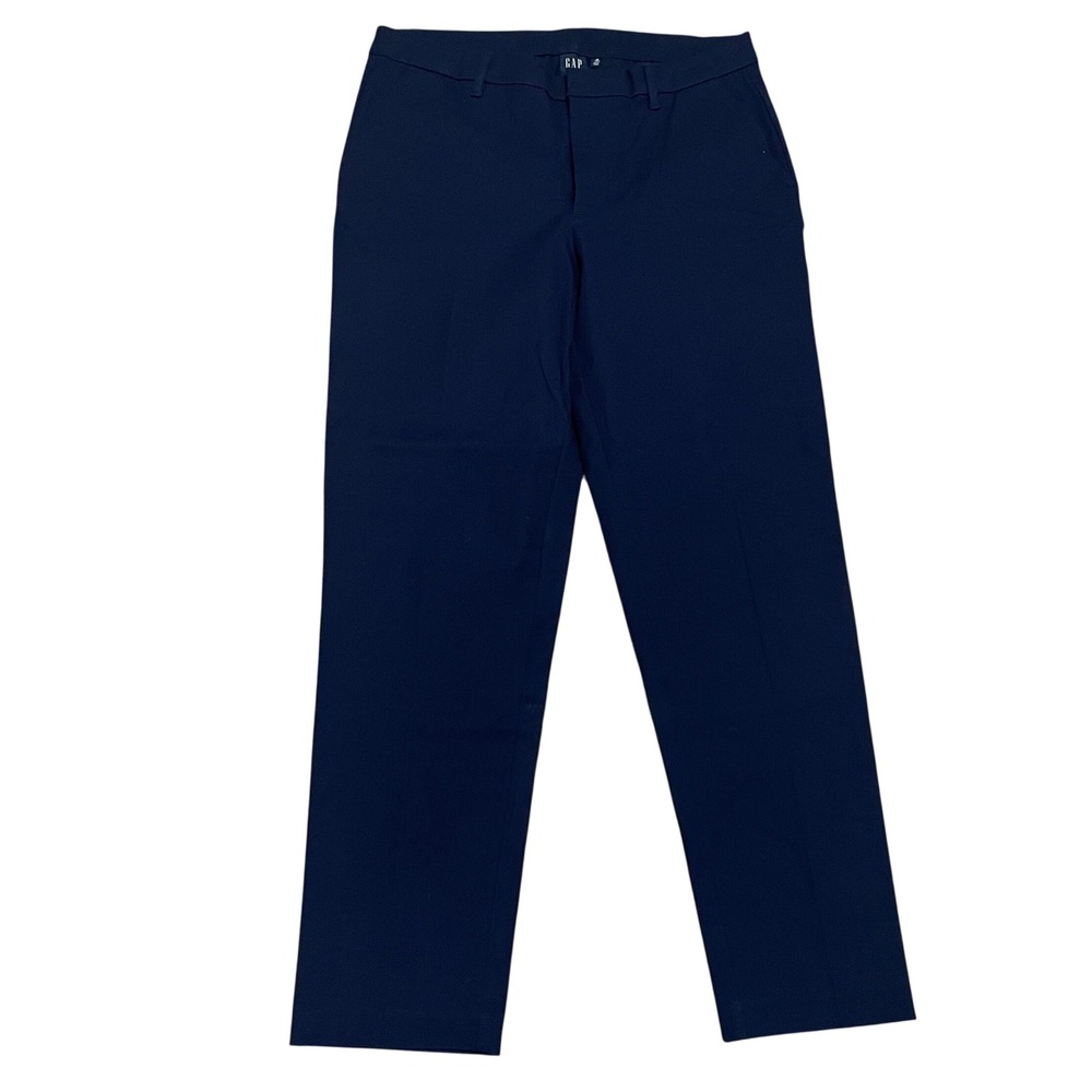 GAP‎ Navy Blue Bi-Stretch Slim Ankle Career Work Office Pants Women's 16 Tall